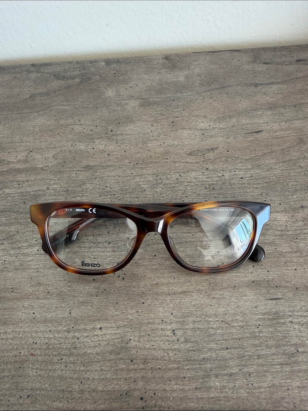 Kenzo Men’s Tortoiseshell Acetate Glasses - Brown/Amber